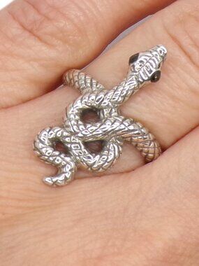 925 Sterling Silver Snake Band Ring Size 6 and 7.5